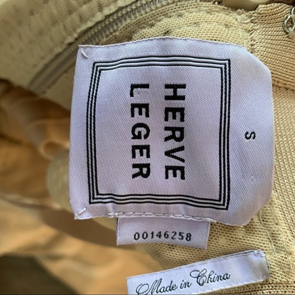 HERVÉ LÉGER Perforated leather bandage dress - Picture 6 of 6